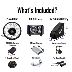 BUNDLE 72V 5000W FatBike Kit + 30Ah Battery